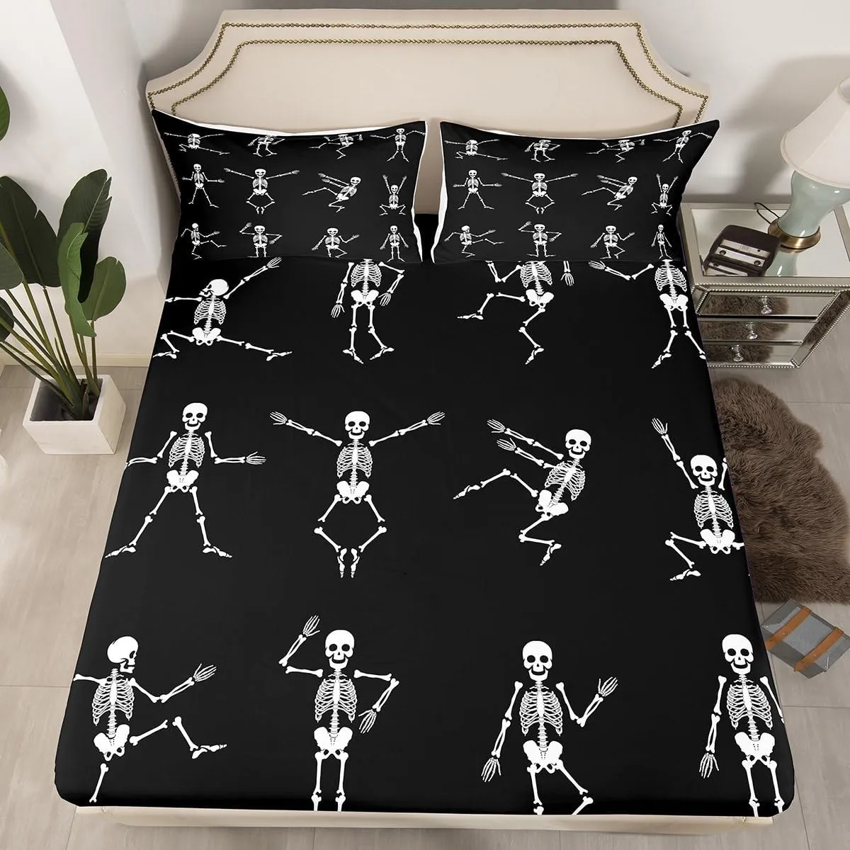 Halloween Skeleton Bedding Set