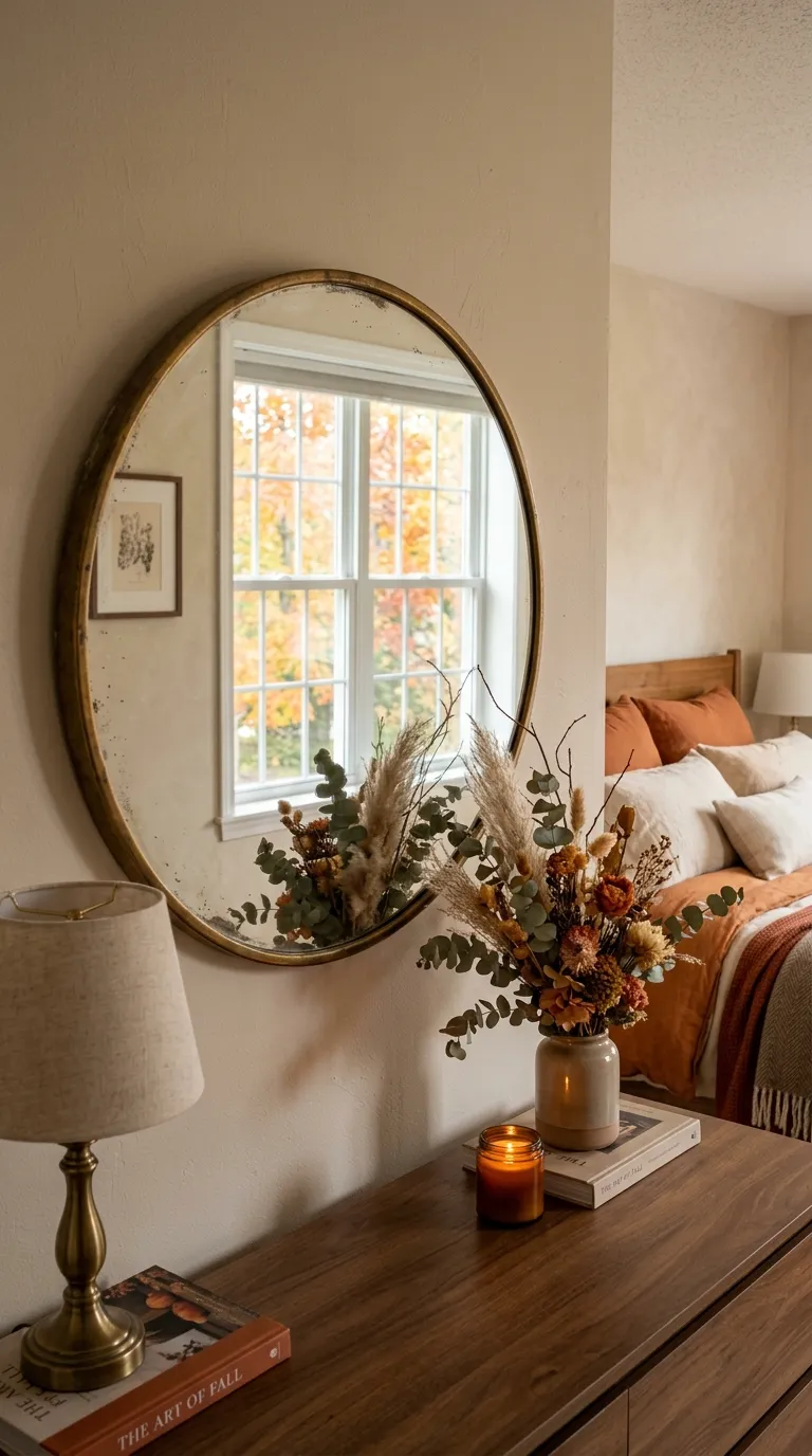 Antique Brass Mirror Accent