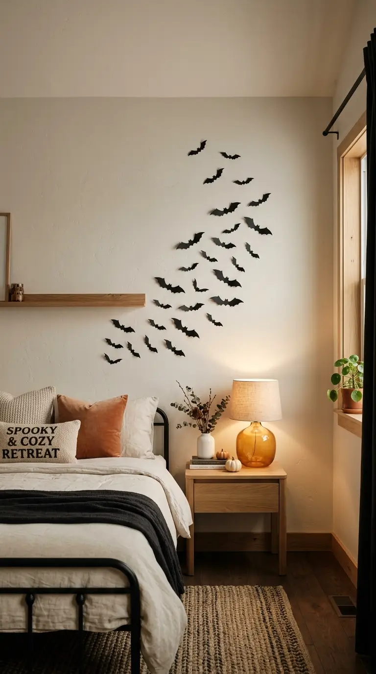 Black Bat Accent Wall