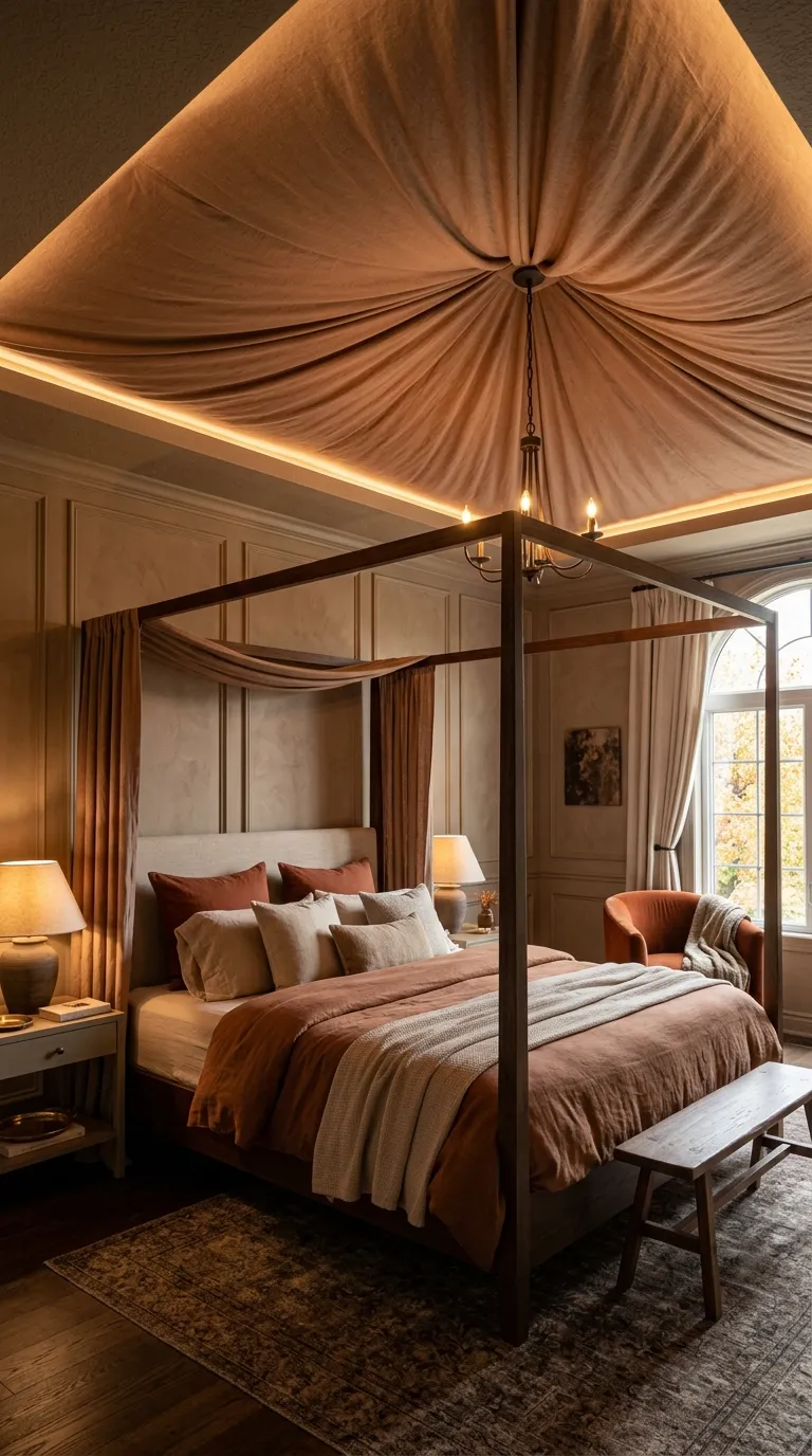 Cozy Fabric Wrapped Ceiling