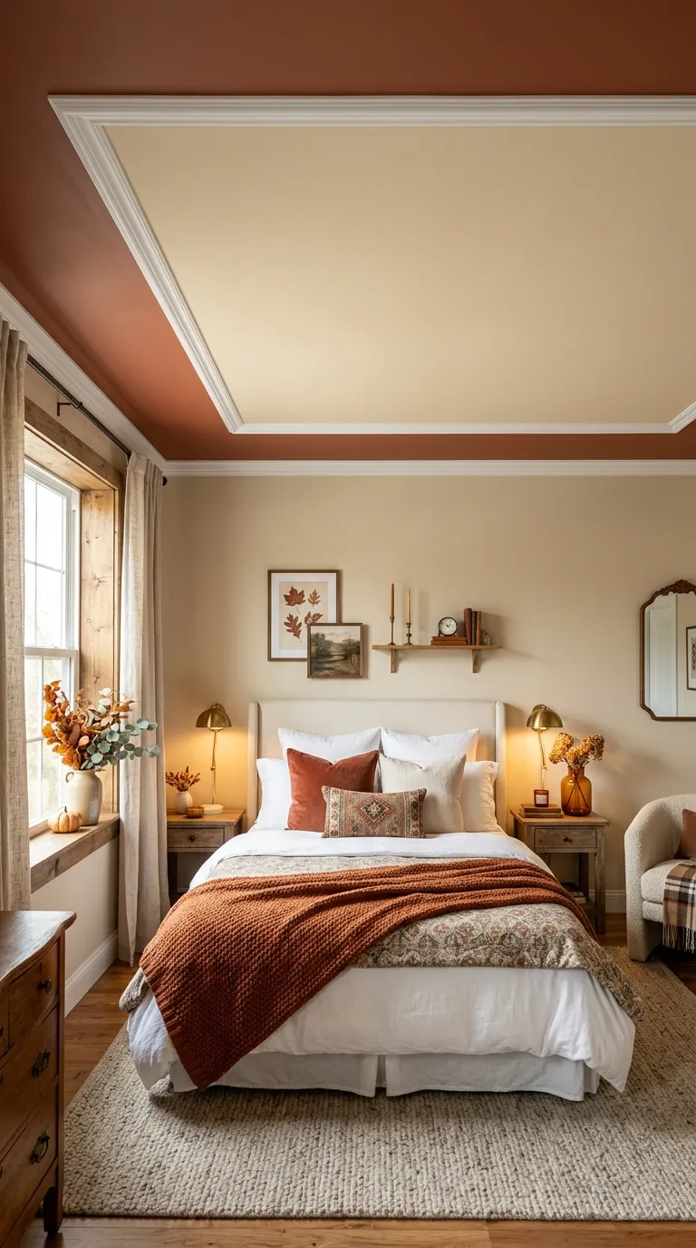 Earthy Two Tone Ceiling Design