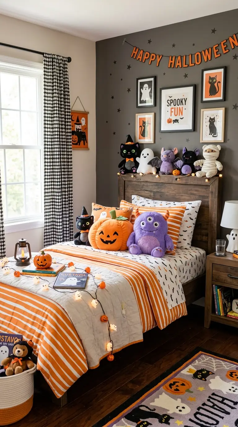 Halloween Stuffed Animal Bed Display
