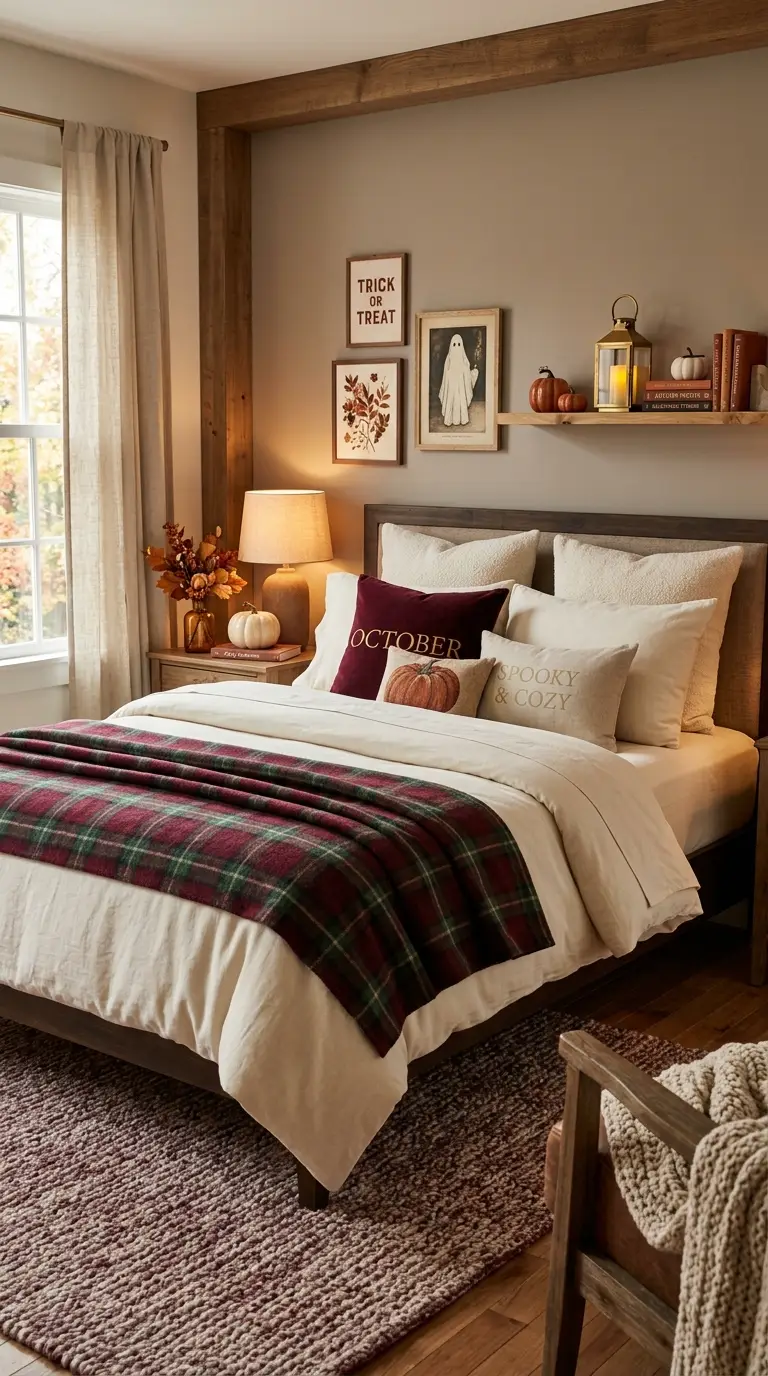 Layered Plaid Autumn Bedding