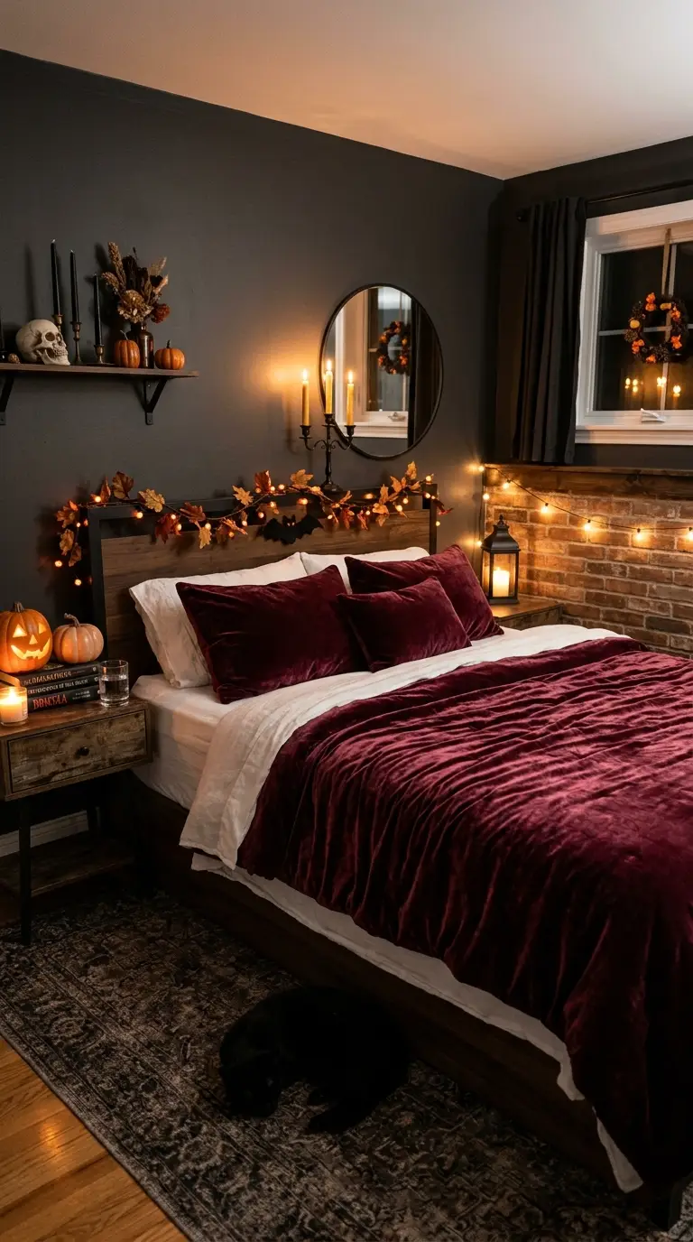 Moody Burgundy Velvet Bedding