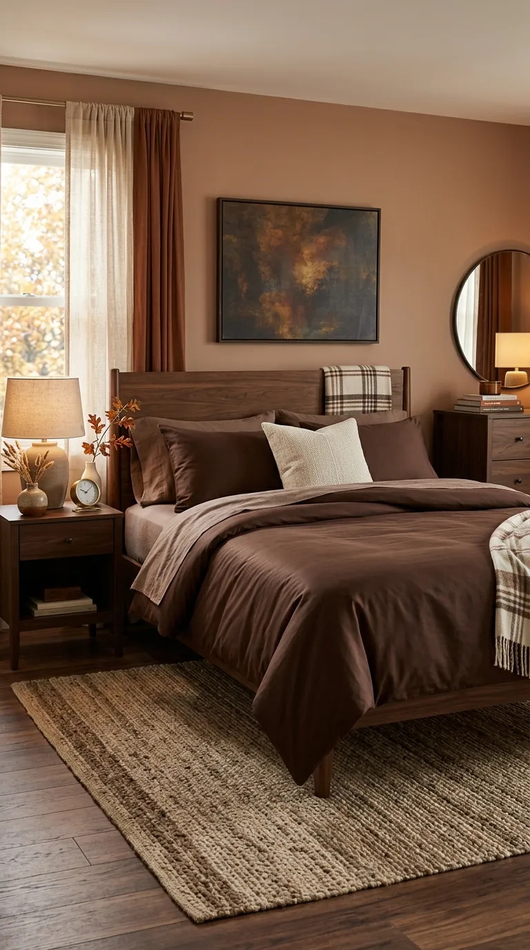 Moody Chocolate Brown Bedding
