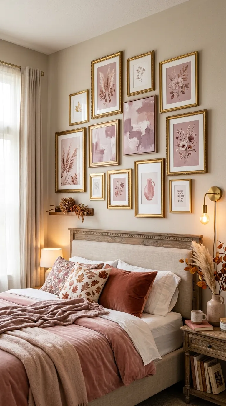 Moody Pink Gallery Wall