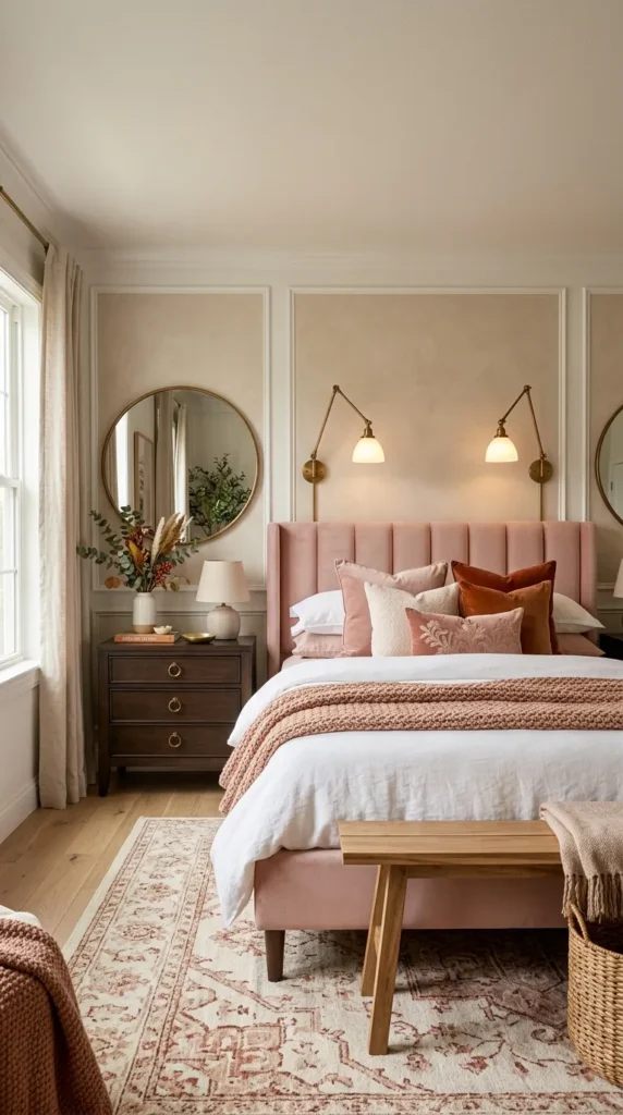 Pink and Antique Brass