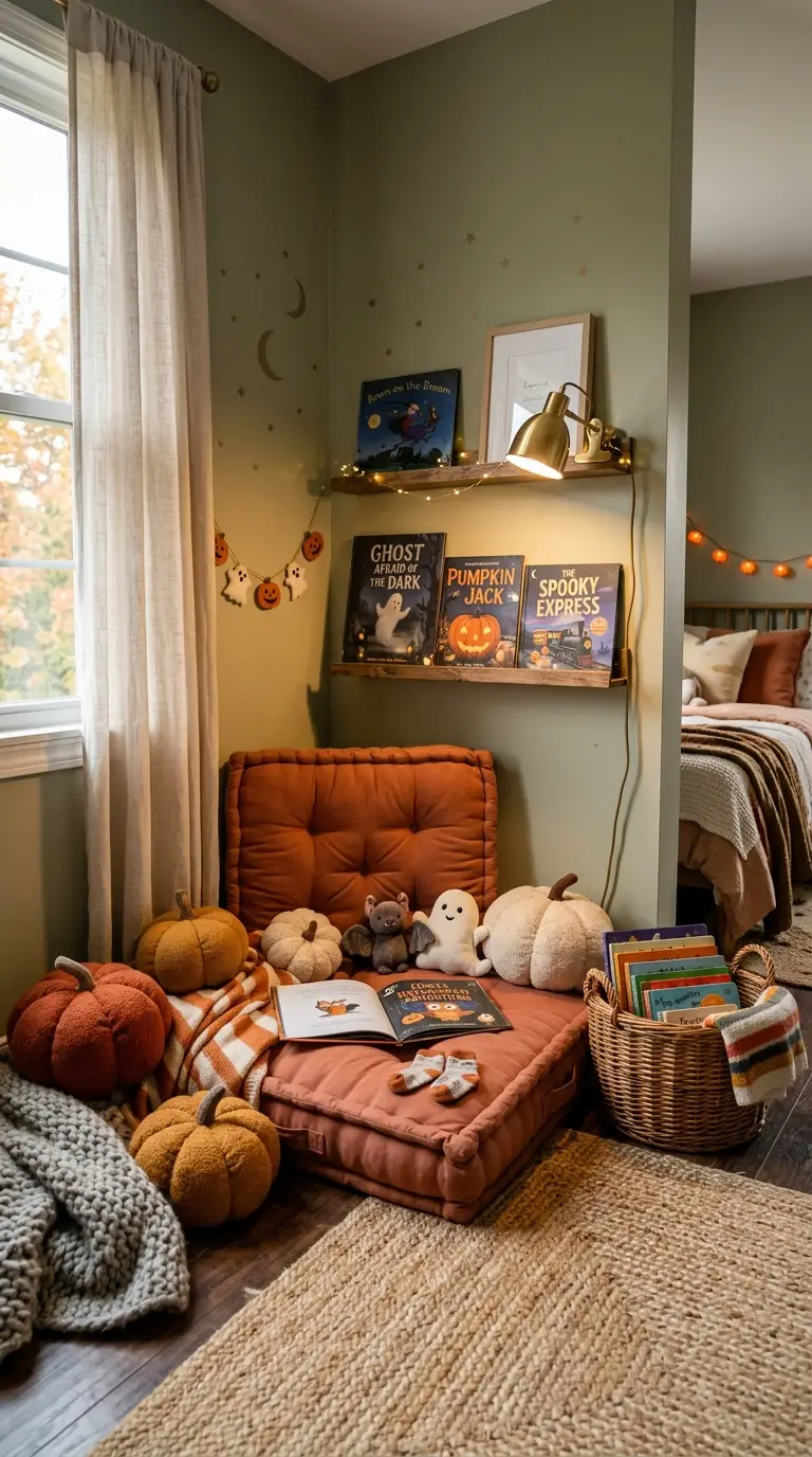 Plush Pumpkin Reading Nook