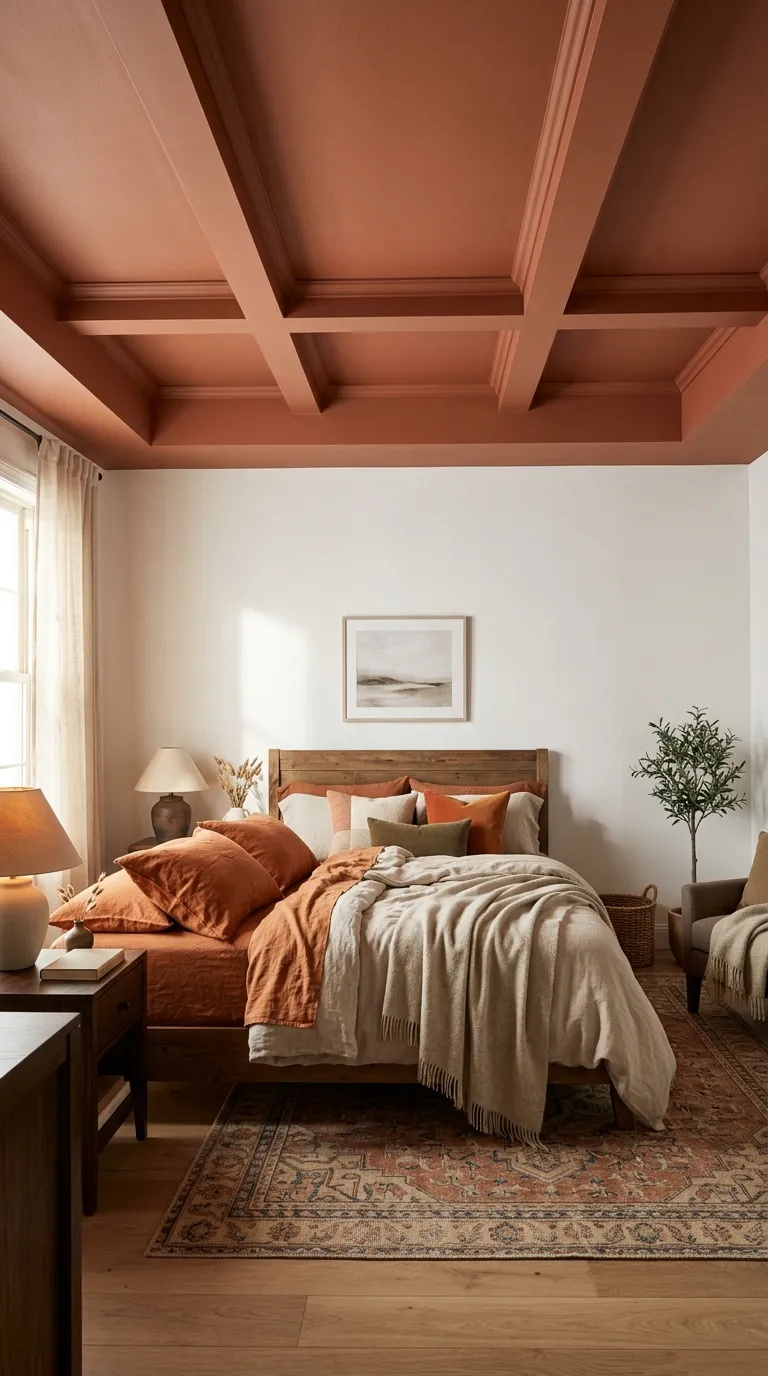 Soft Terracotta Painted Ceiling