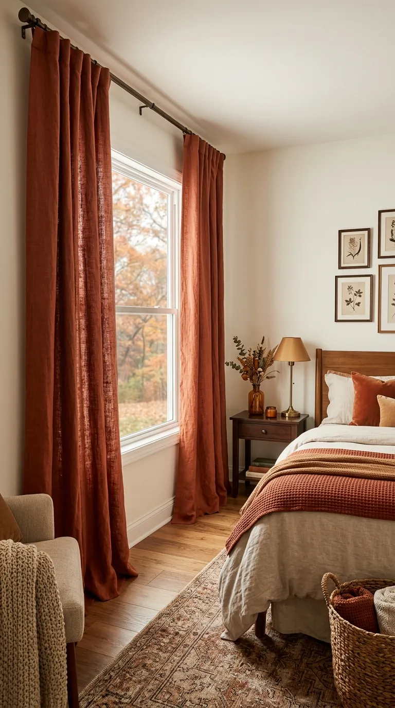 Terracotta Curtains With Texture