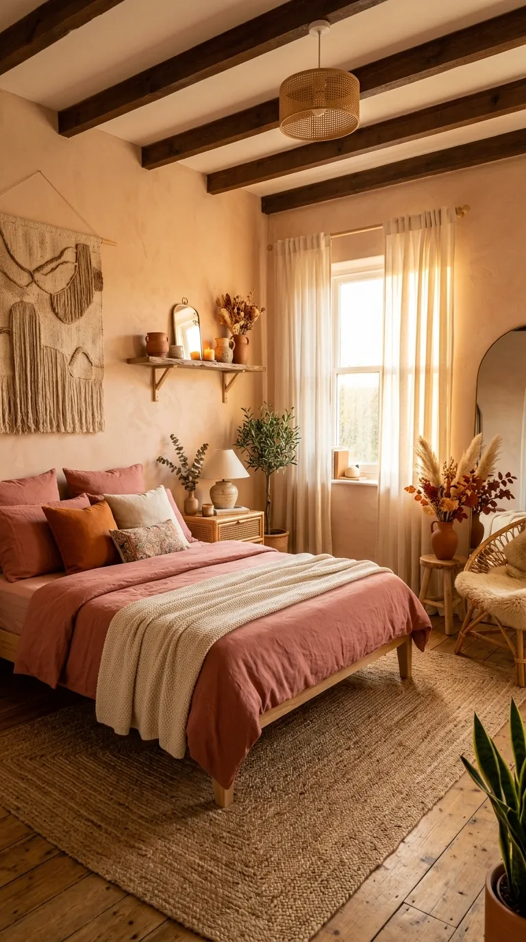 Terracotta Pink with Cream