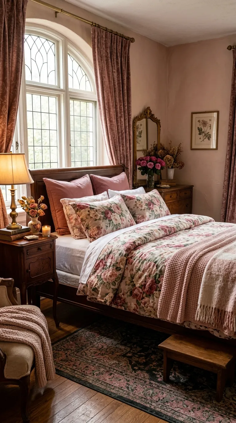 Vintage Rose Patterned Bedding