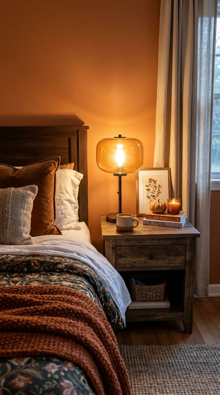Warm Amber Bedside Lamp