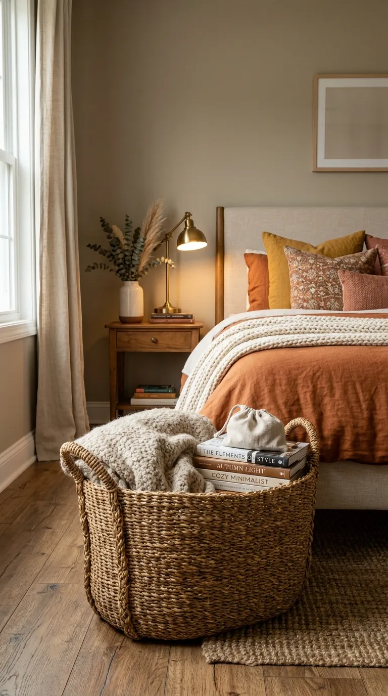 Woven Basket Bedside Storage