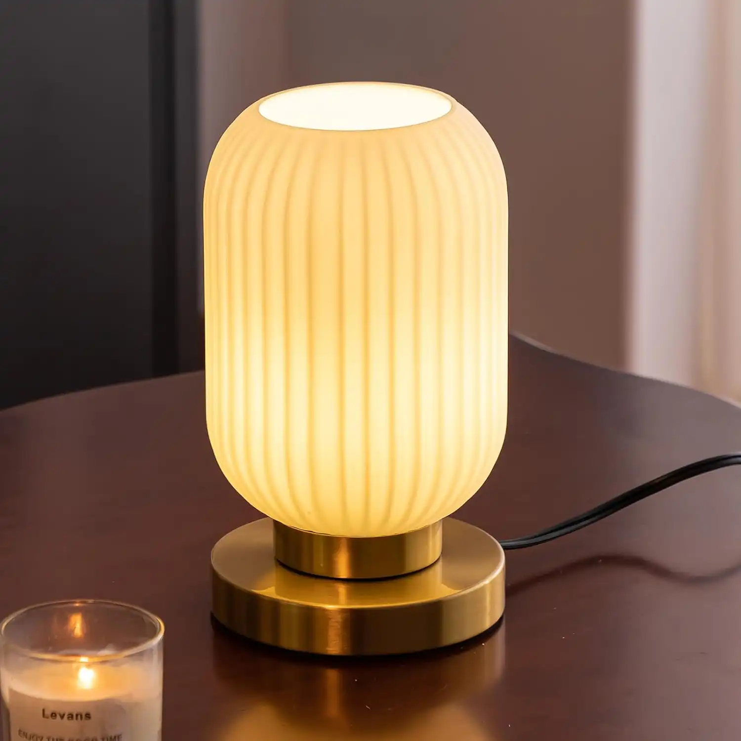 Compact Glass Lamps for Soft Glow