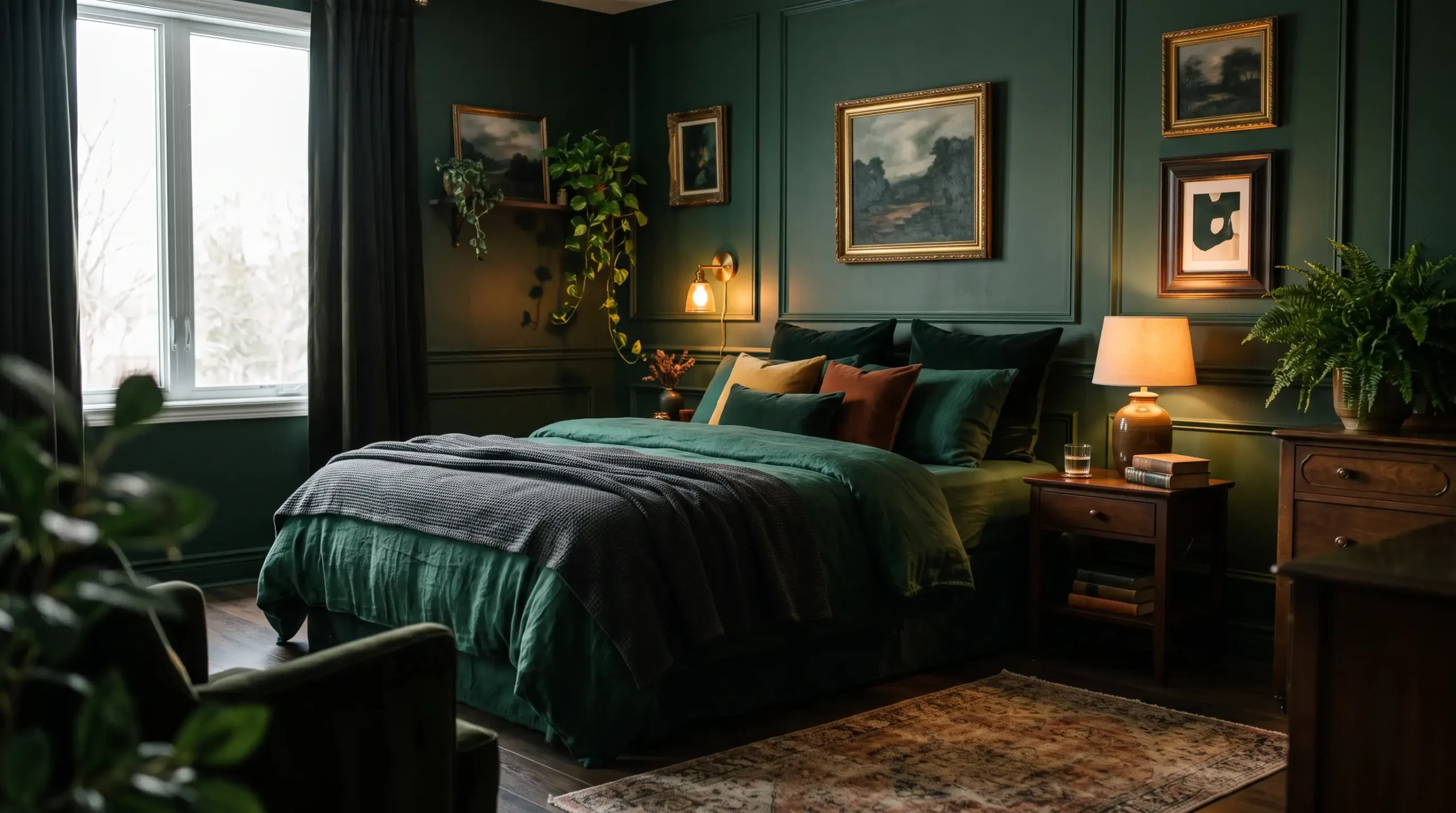 Moody Green Bedroom Ideas