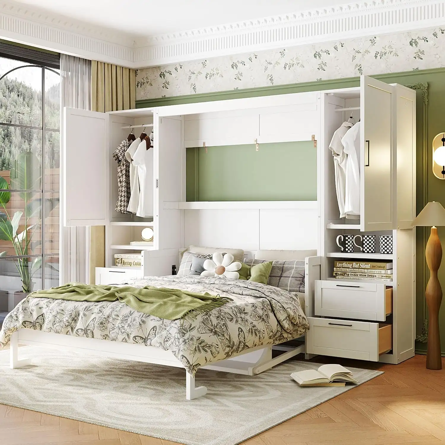 Murphy Bed With Shelving