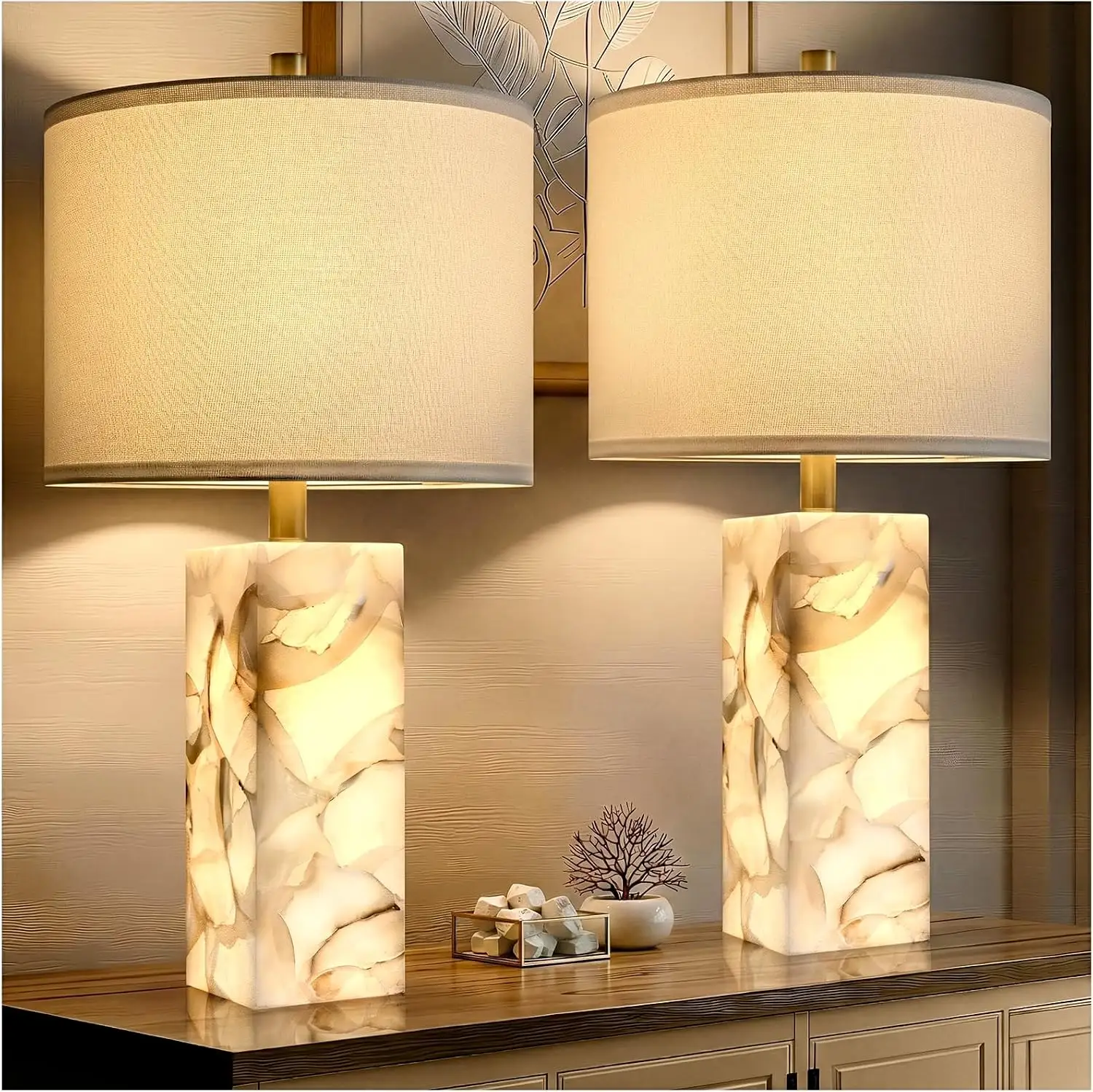 Organic Stone Base Table Lamp