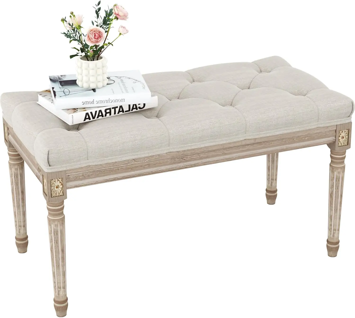 Sculptural Half Moon Bedroom Bench