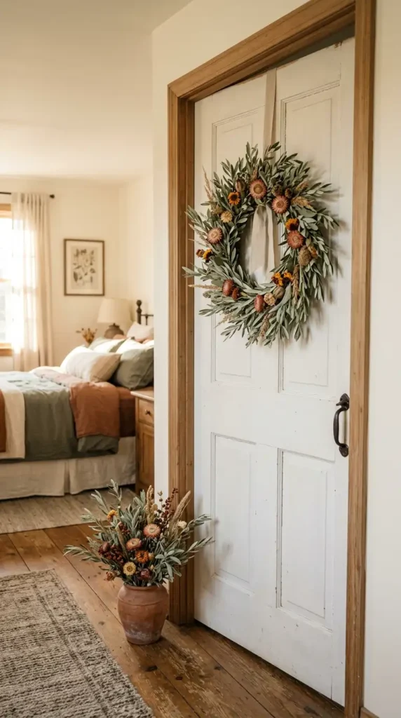 Terracotta And Olive Door Arrangement