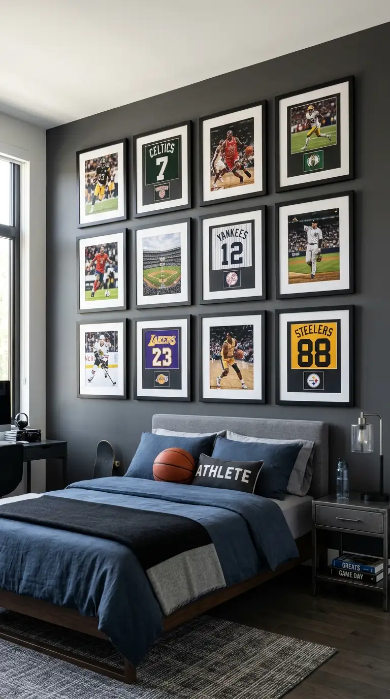 Athletic Gallery Wall Display