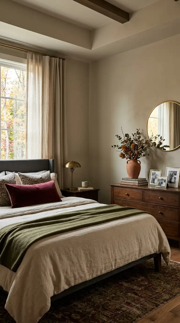 Burgundy And Olive Accents