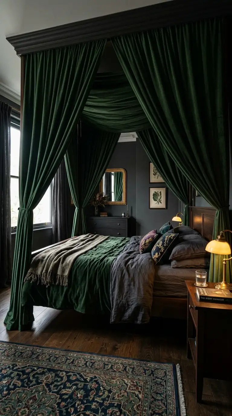 Canopy Bed With Moody Drapery