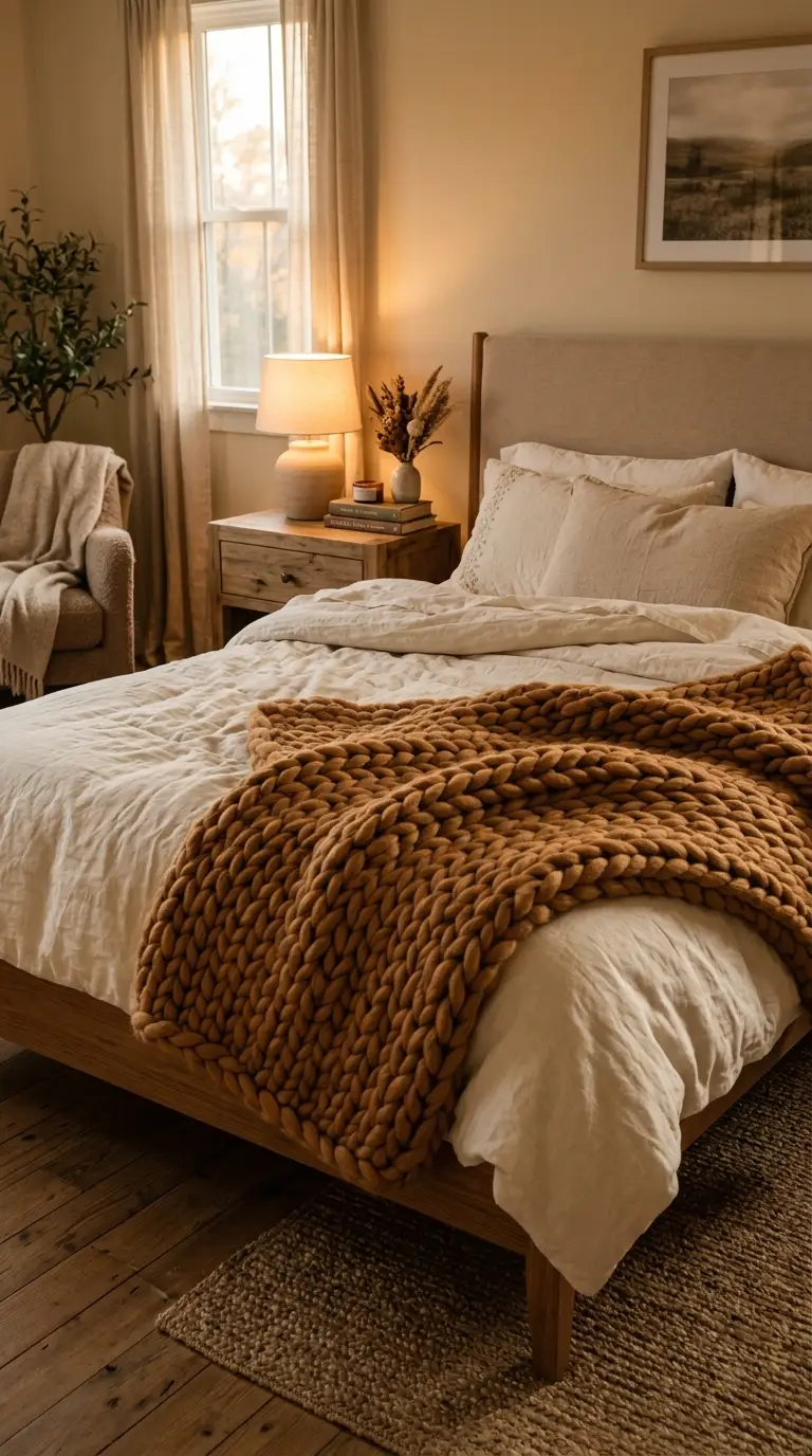 Chunky Knit Throw Styling