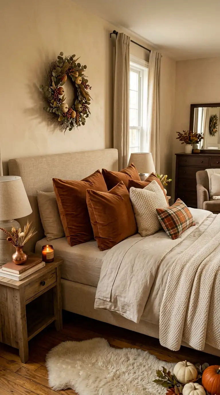 Cinnamon Colored Velvet Cushions