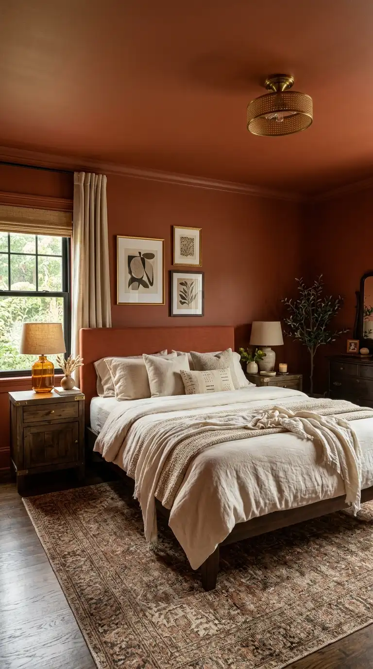 Color Drenched Ceiling And Walls