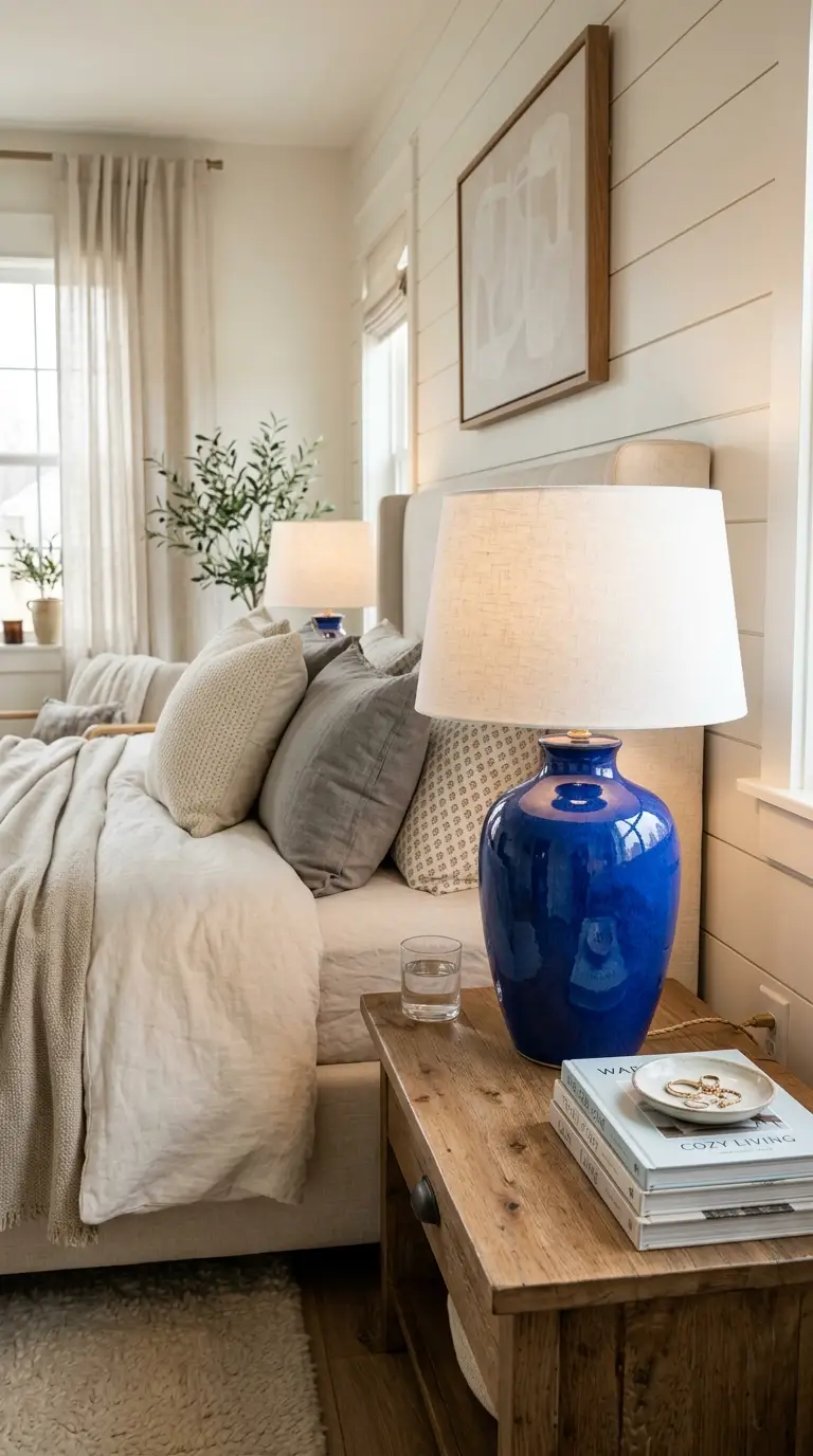 Colorful Ceramic Bedroom Table Lamp