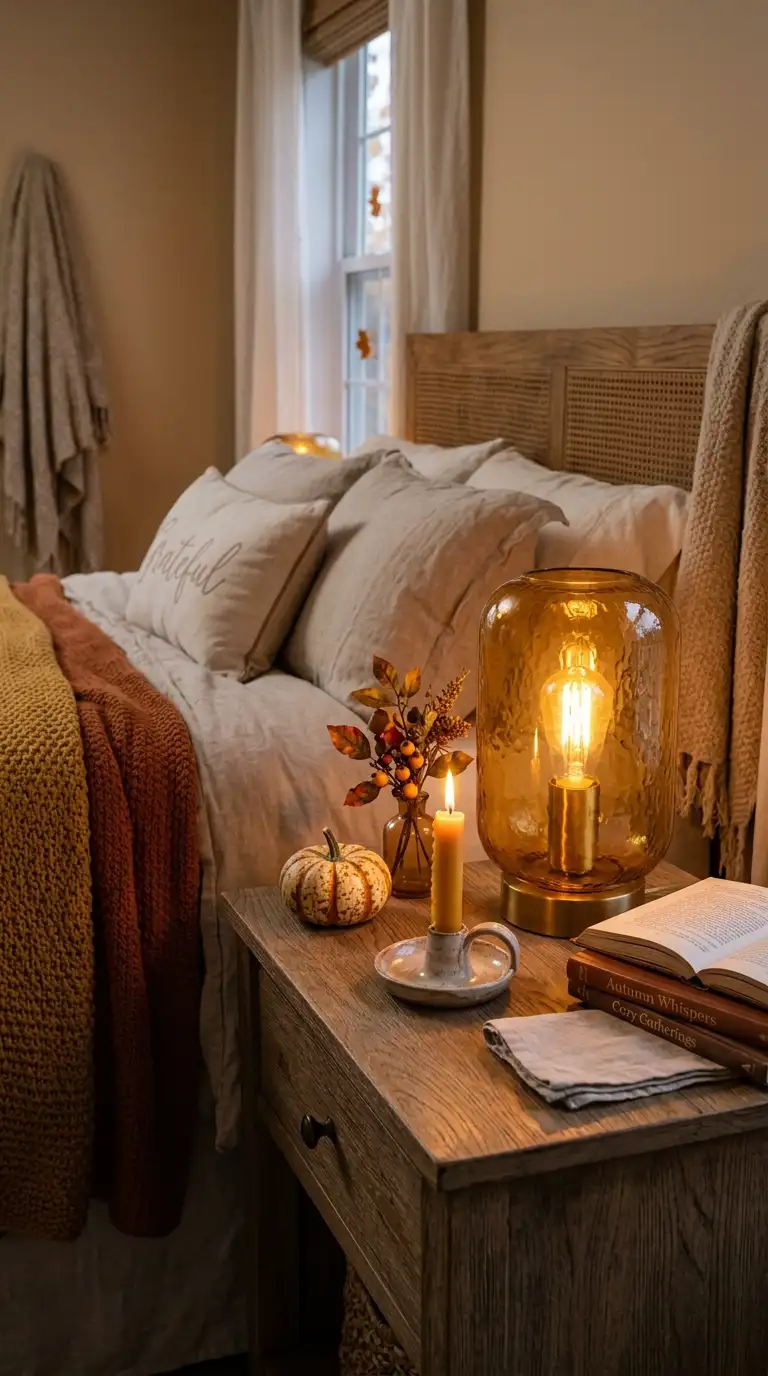Cozy Amber Bedside Lighting