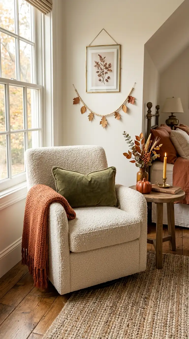Cream Bouclé Accent Chair
