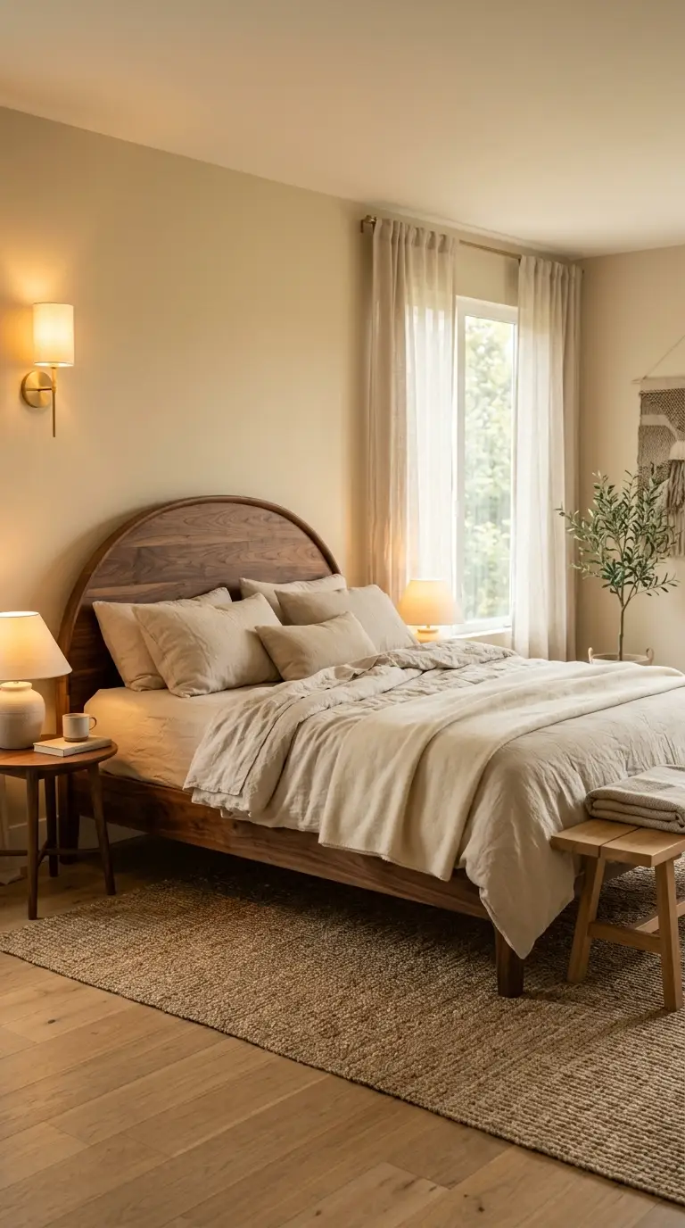 Curved Wooden Bed Frame