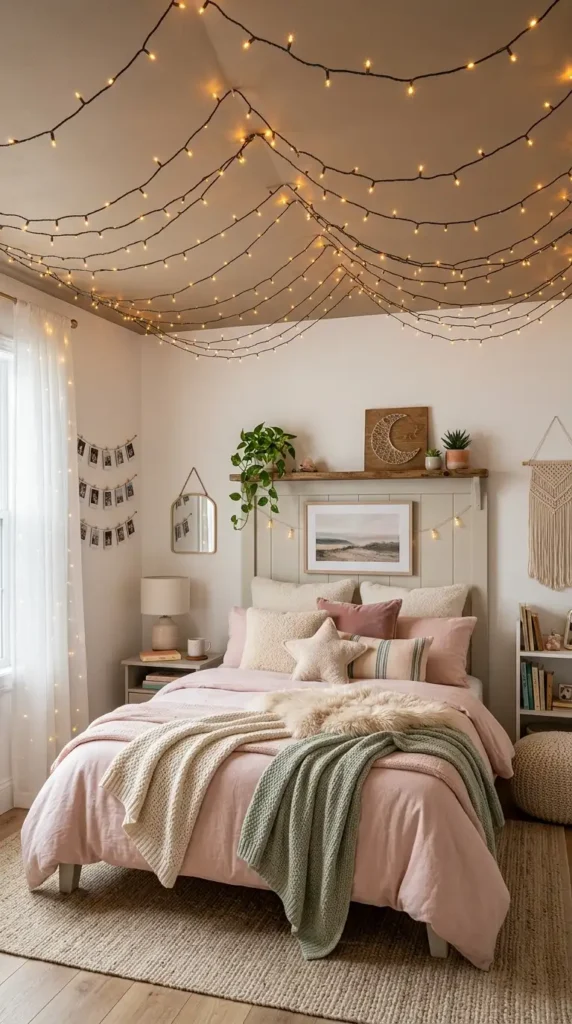 dreamy fairy light ceiling