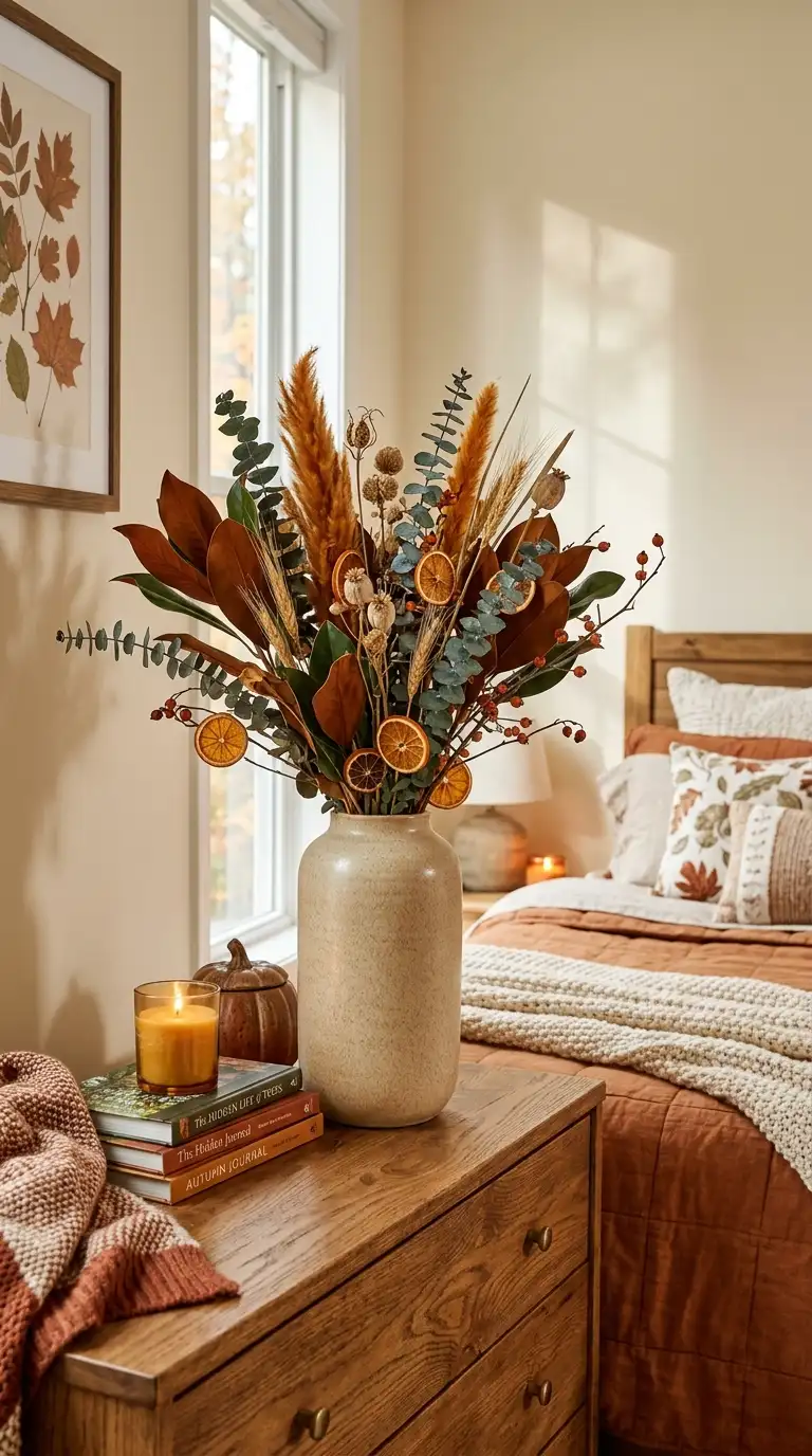 Dried Leaf Bedroom Arrangement