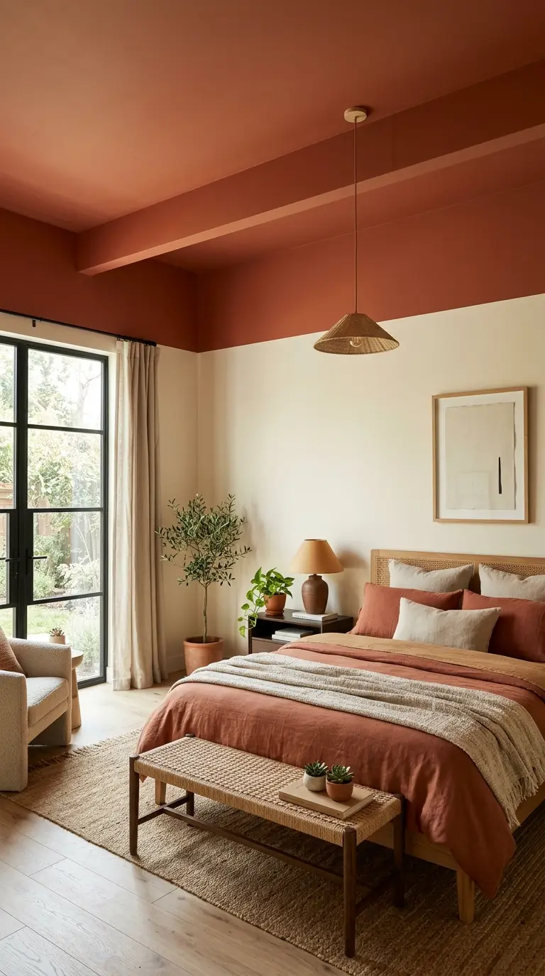 Earthy Two Tone Ceiling Design