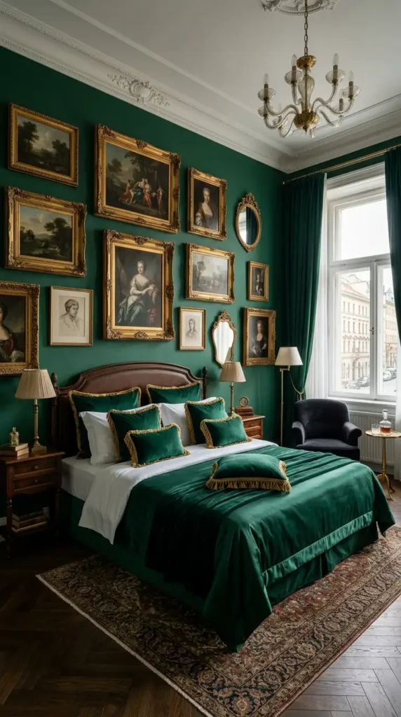 Emerald Green And Antique Gold