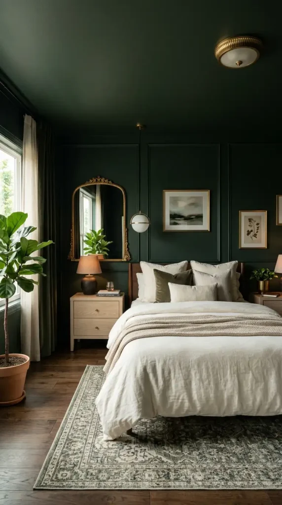 Forest Green Ceiling And Walls