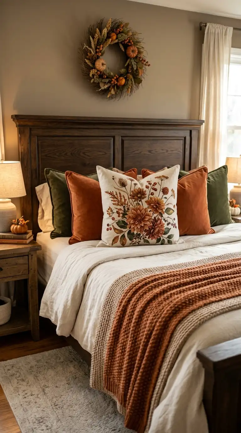 Fall Floral Pillow Arrangement