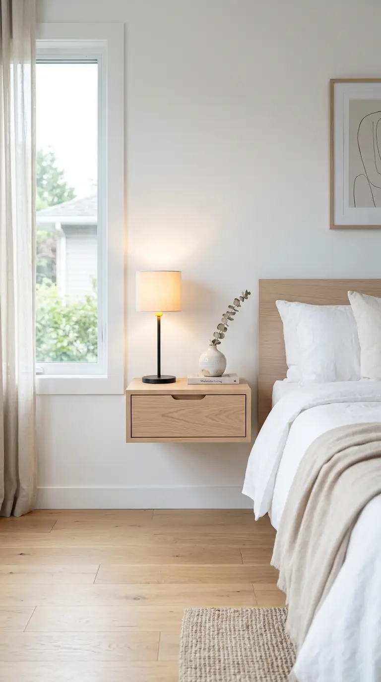 Floating Nightstand With Storage