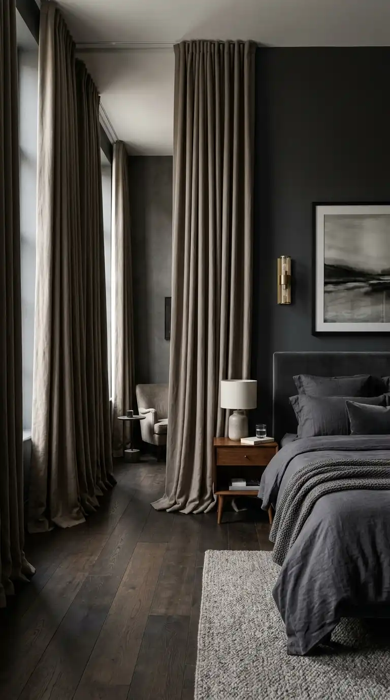 Floor To Ceiling Taupe Curtains