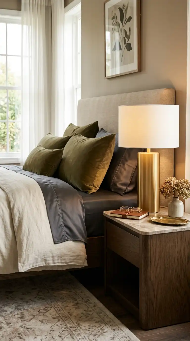 Gold Lamp For Elegant Bedrooms