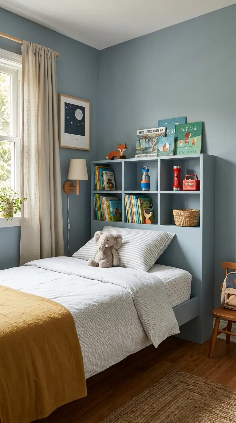 Headboard With Built In Shelves