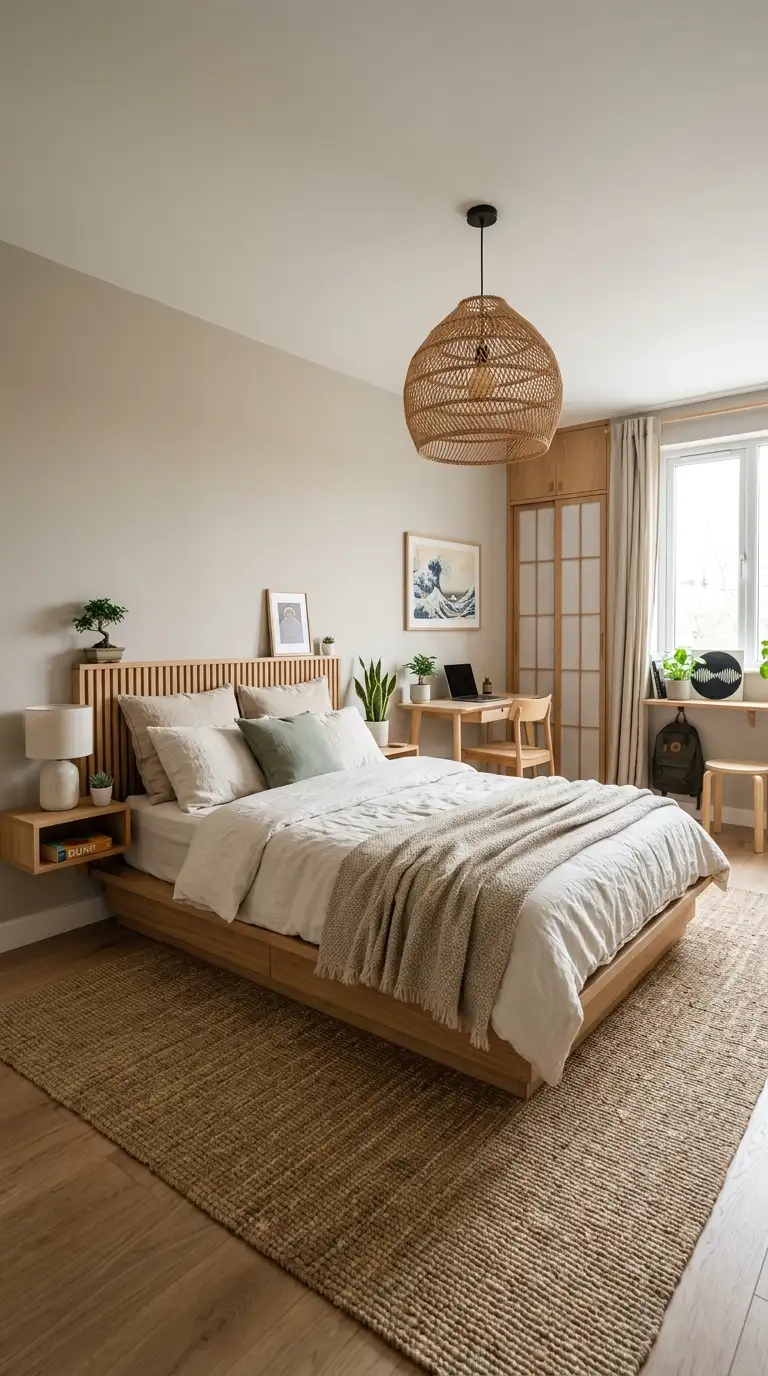 Japandi Inspired Teen Bedroom