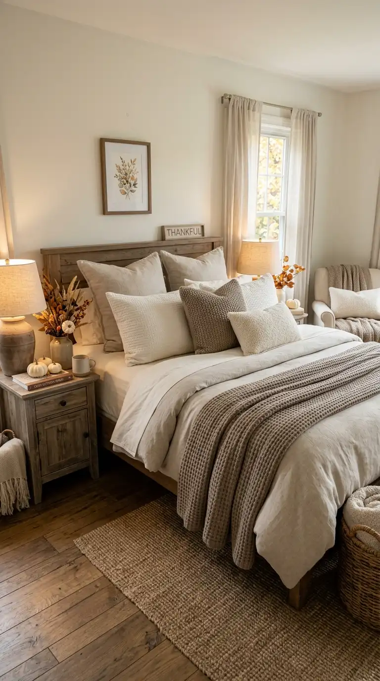 Layered Neutral Textured Bedding