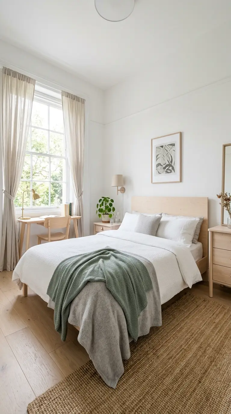 Light Wood Scandinavian Bedroom