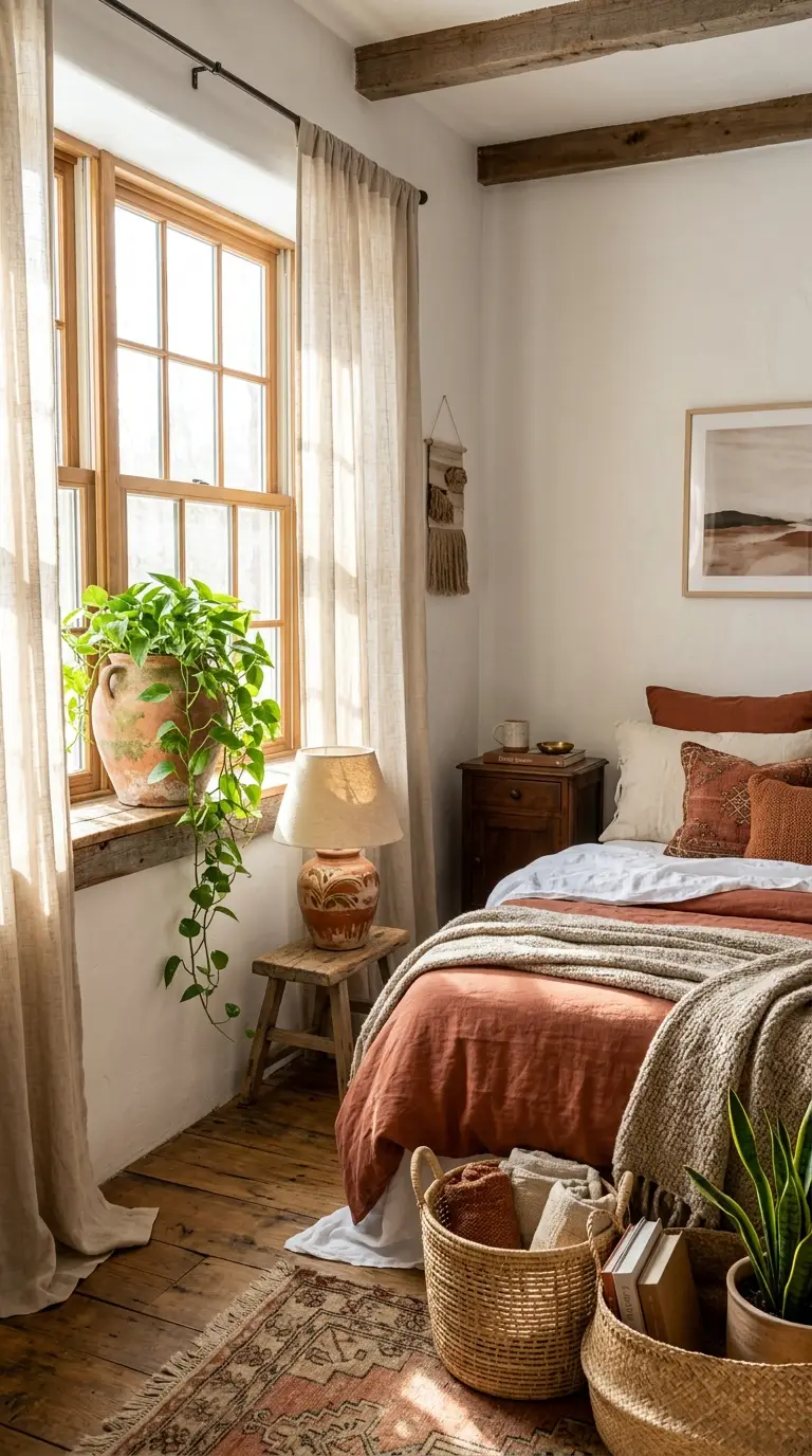 Mediterranean Terracotta Bedroom Retreat