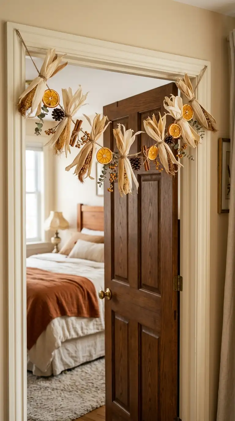 Mini Dried Corn Husk Garland