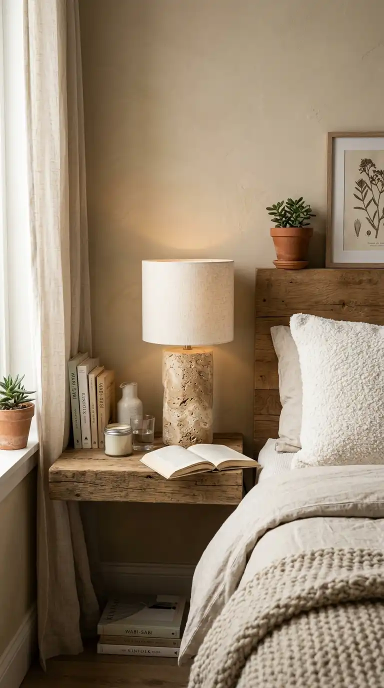 Mini Travertine Lamp With Soft Glow